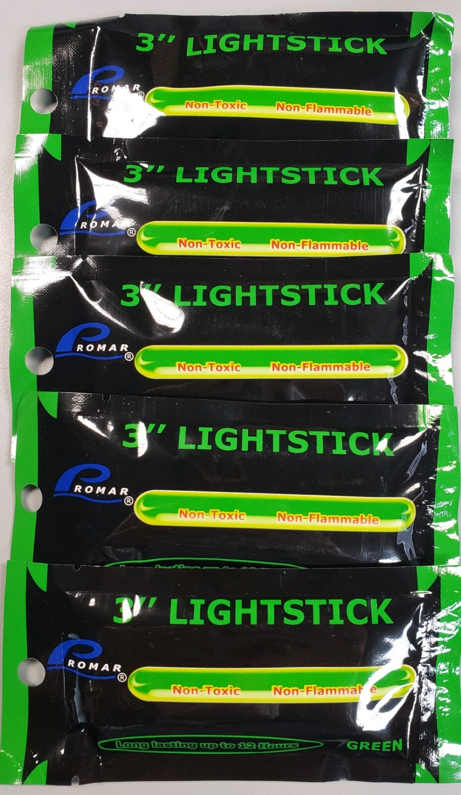 Outdoor Green Glow Stick Pack - 3 Inch Waterproof Party & Fishing Light with Attachments