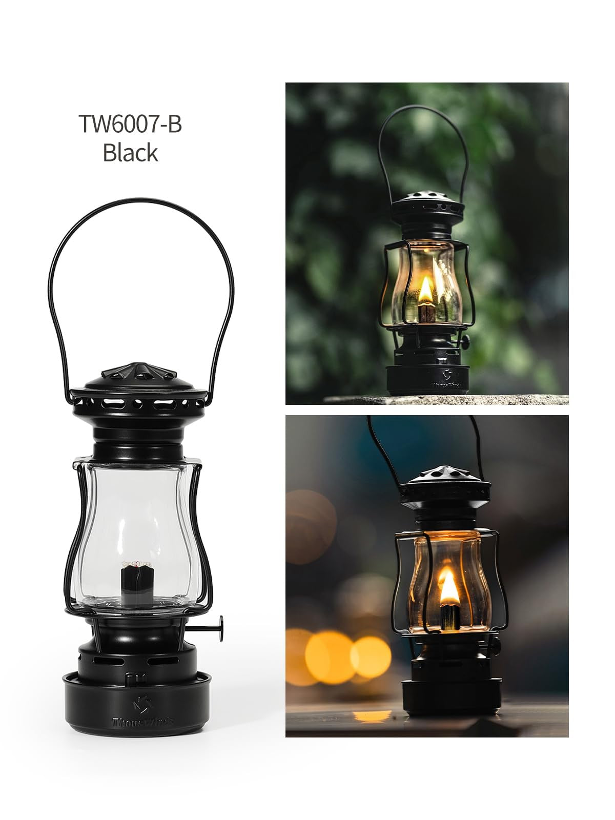 Vintage Oil Lantern Waterproof Fuel Lantern with Carry Handle for Outdoor Use