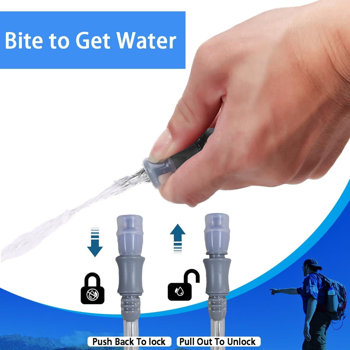 2L Hydration Bladder Water Reservoir for Hiking and Running