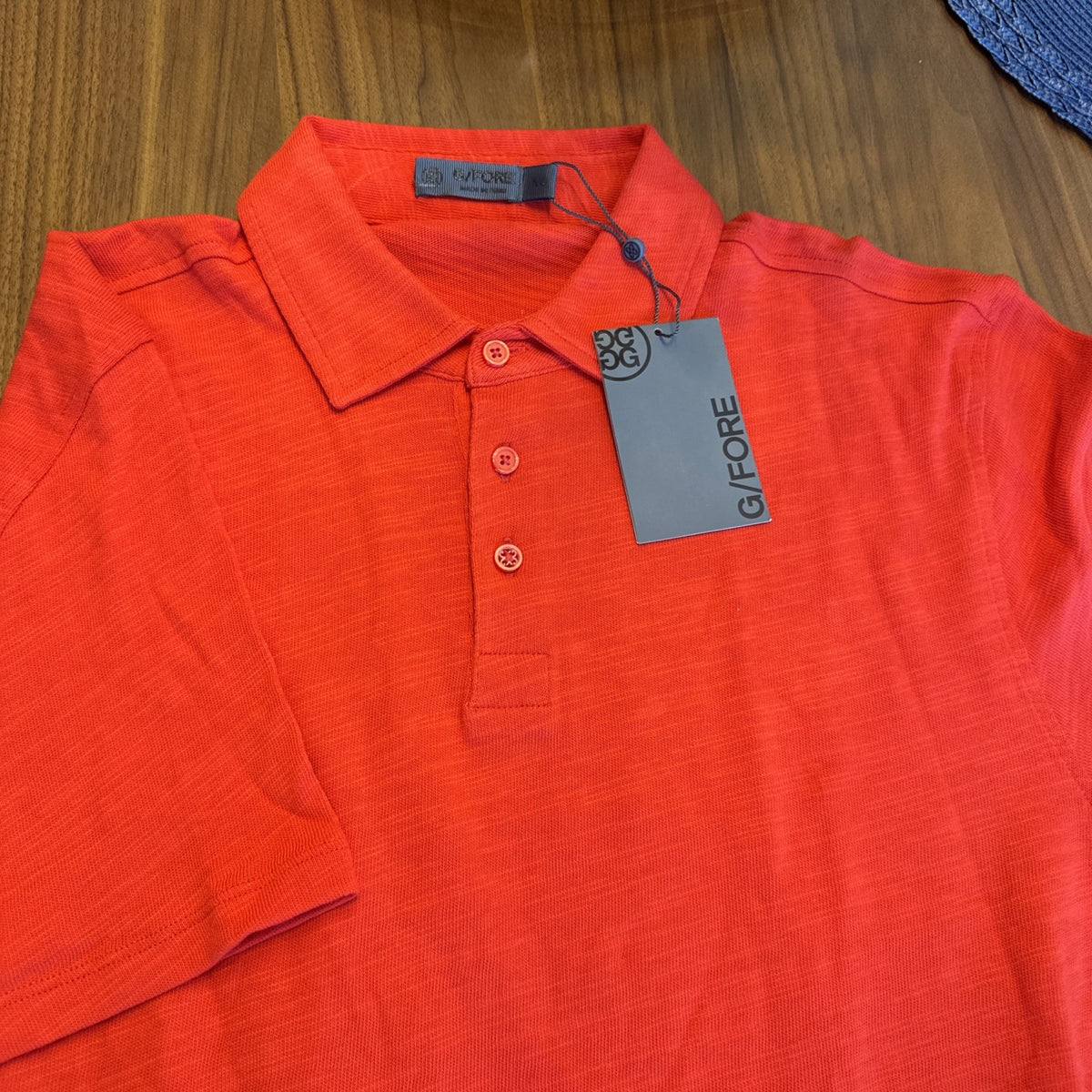 Men's XL Poppy Red Golf Polo Shirt - Breathable Cotton, Classic Fit