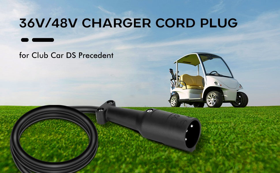 36V/48V Golf Cart Charger DC Power Cord with Crowfoot, TXT, RXV, Yamaha, Club Car Plugs