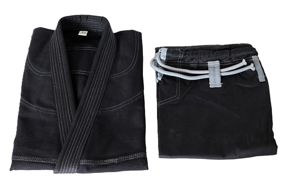 Martial Sports Brazilian Jiu Jitsu Gi Uniform - Black/Gray, Free Belt & Shipping
