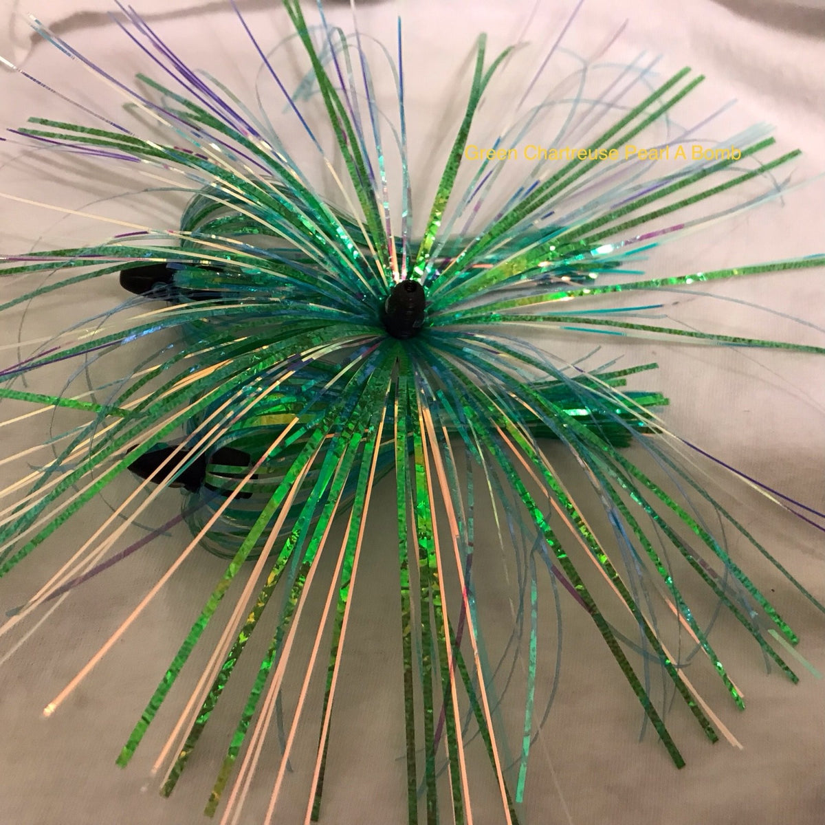 Salmon Trolling Flies Pack of 3 - Rigged Green Chartreuse Pearl A Bomb