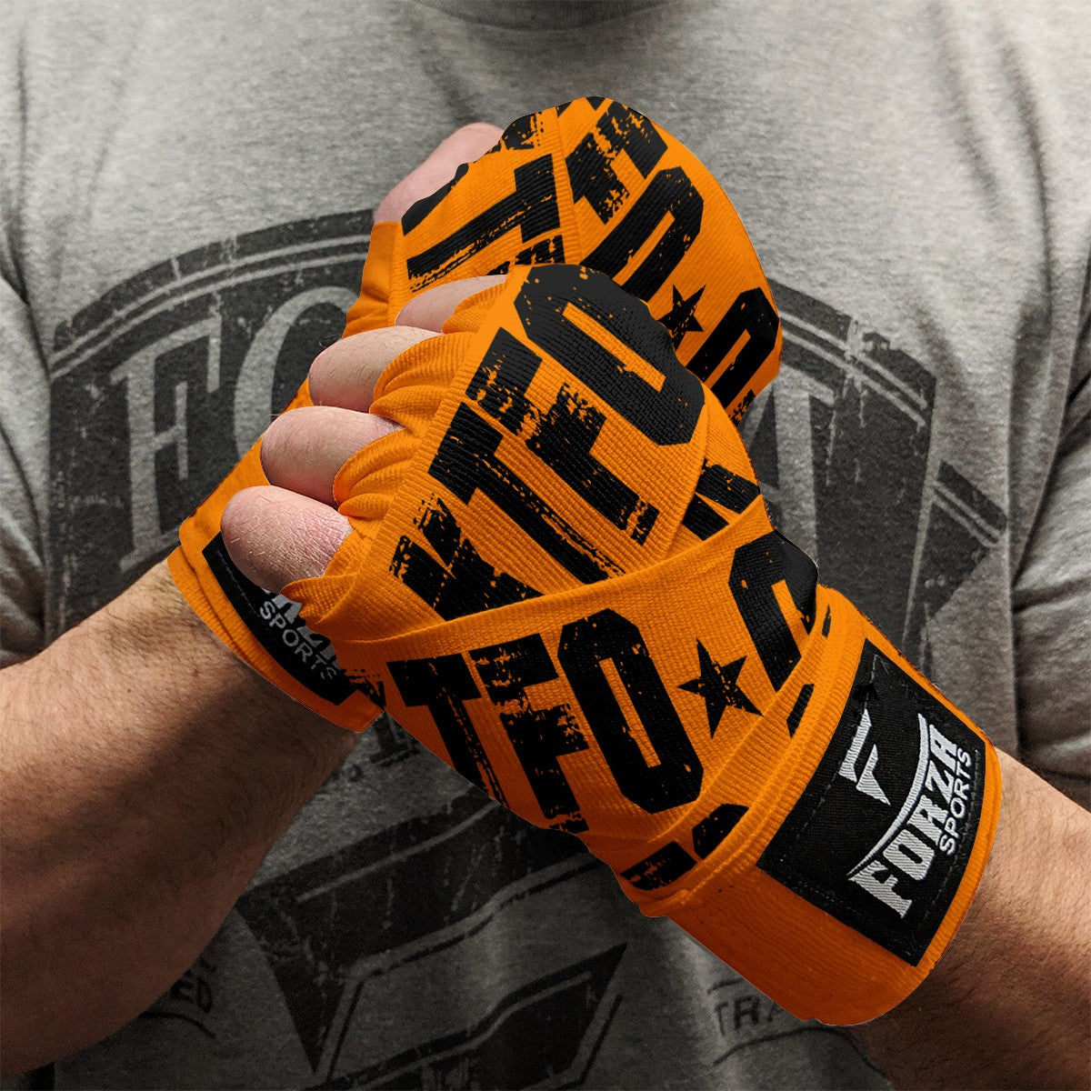 180-Inch Mexican Style Boxing Hand Wraps for MMA & Kickboxing - Orange
