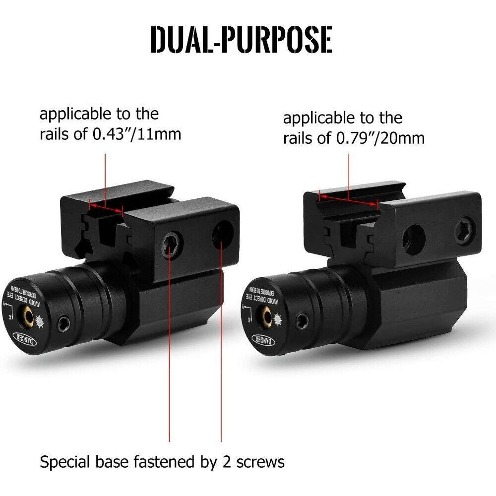 2 Pack Tactical Red for Pistols & Rifles 20mm Rail Mount