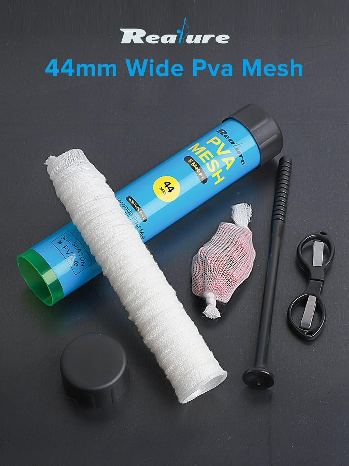 PVA Mesh Kit Set for Carp Fishing with Scissors & Funnel - 5m & 15m Variants