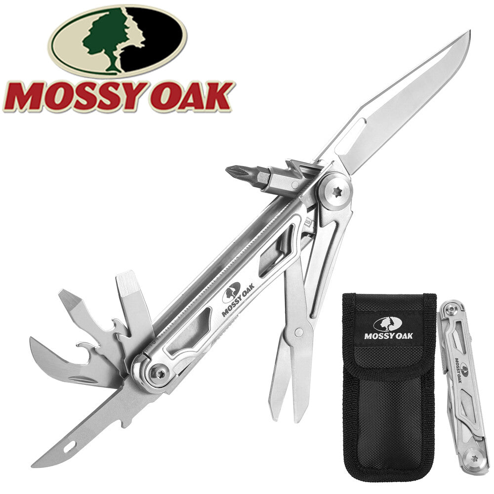 12-in-1 Multitool Pocket Knife Stainless Steel Outdoor Survival Tool
