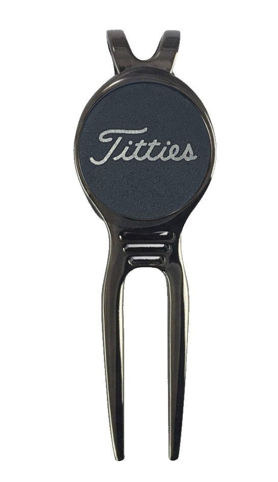 Golf Ball Marker & Divot Repair Tool Set - Laser-Etched Stainless Steel with Gunmetal Finish