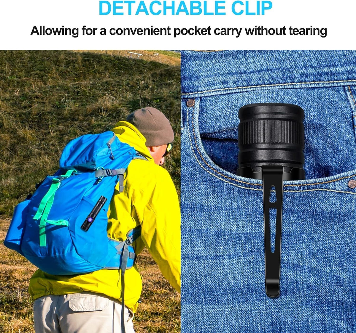 Rechargeable LED Tactical Flashlight 2000 Lumens Waterproof Work Light