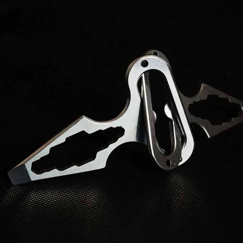 Stainless Steel EDC Keychain Bottle Opener Self-Defense Tool Camping Gear