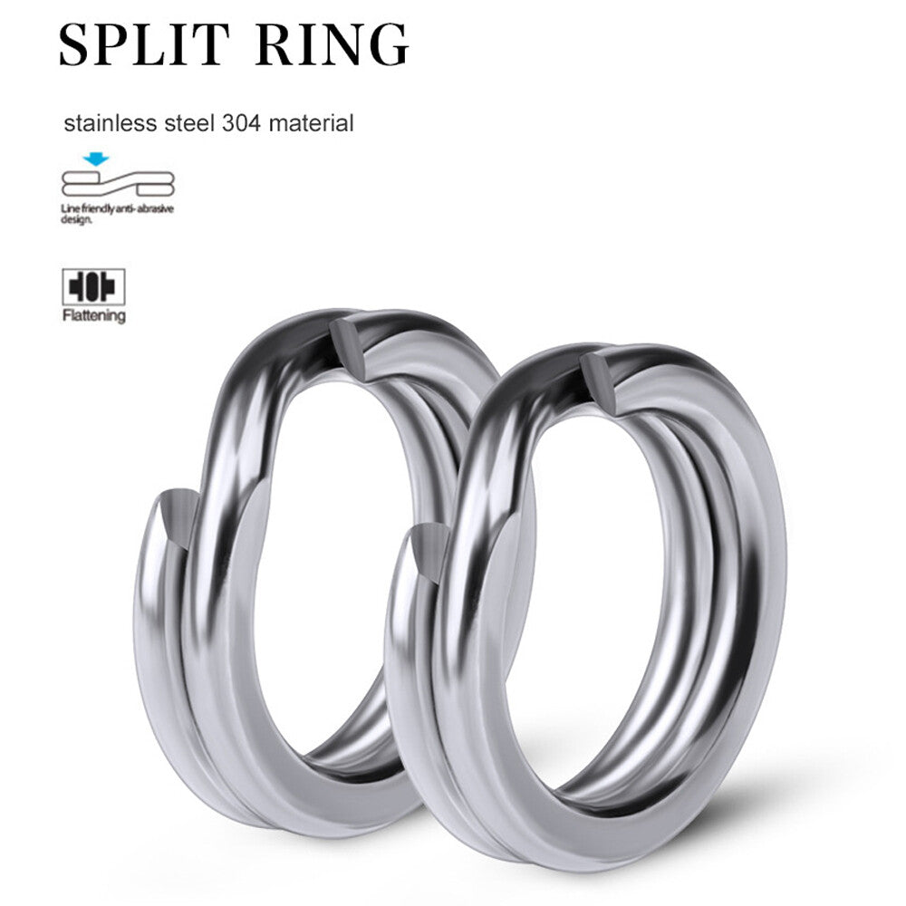 Heavy Duty Stainless Steel Fishing Split Rings 25LB-350LB Saltwater Tackle