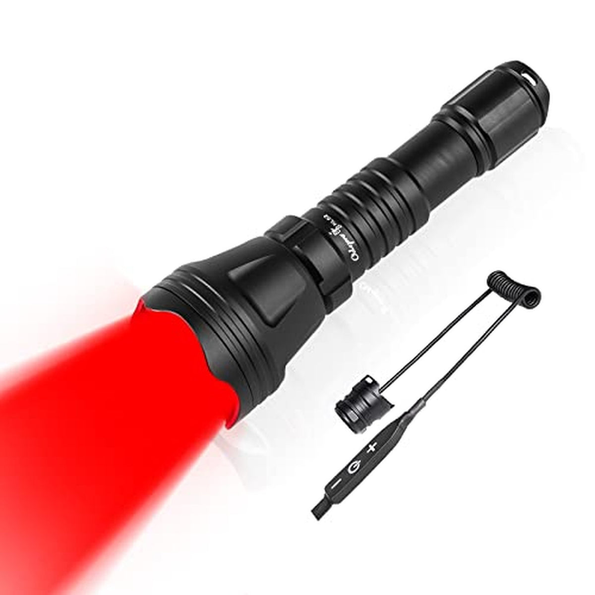 Long Range Red Light Flashlight for Night Hunting - Zoomable, Weatherproof LED