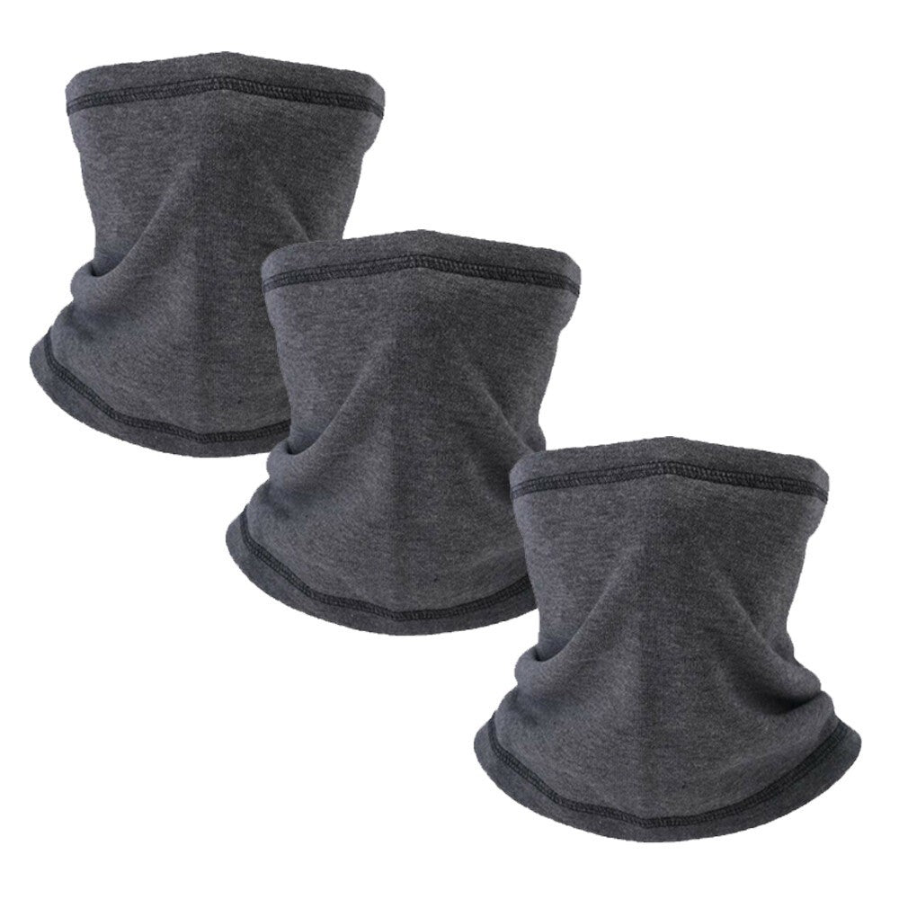 Thermal Fleece Neck Gaiter 3 Pack Winter Face Mask Scarf for Outdoor Sports