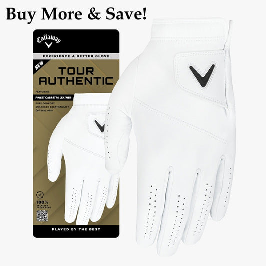 Premium Tour Golf Glove - Unisex Sizes & Fit Options, Breathable Cabretta Leather