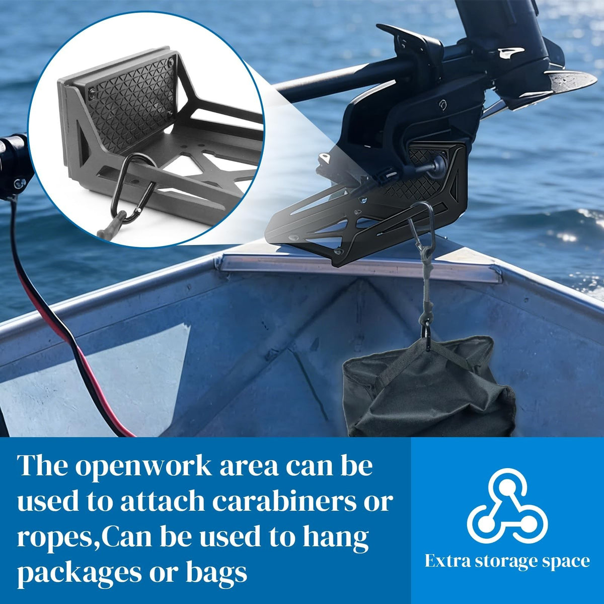 Heavy Duty Universal Trolling Motor Mount Bracket for Kayaks & Small Watercraft