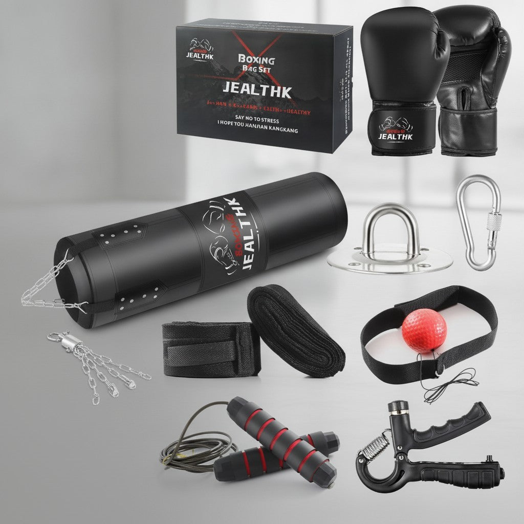 Heavy Punching Bag Set for Adults Unfilled Boxing Training Equipment