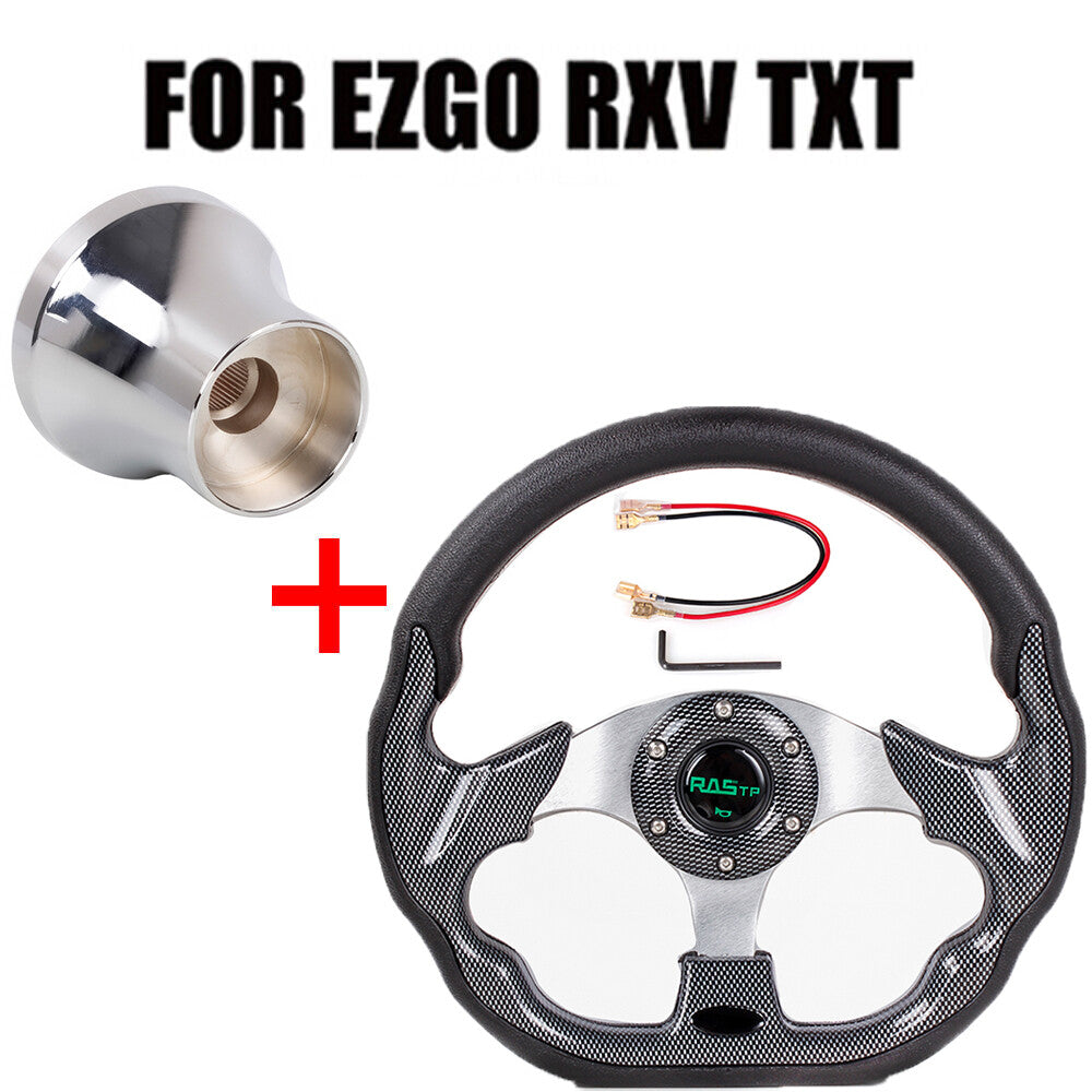 Golf Cart Steering Wheel with Hub Adapter for EZGO Yamaha Club Car