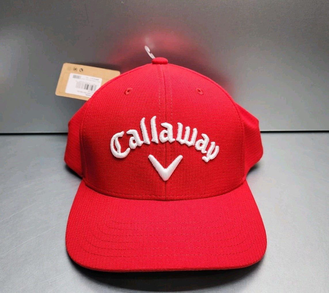 Adjustable Callaway Golf Hat Cap - Red Performance Pro Strapback