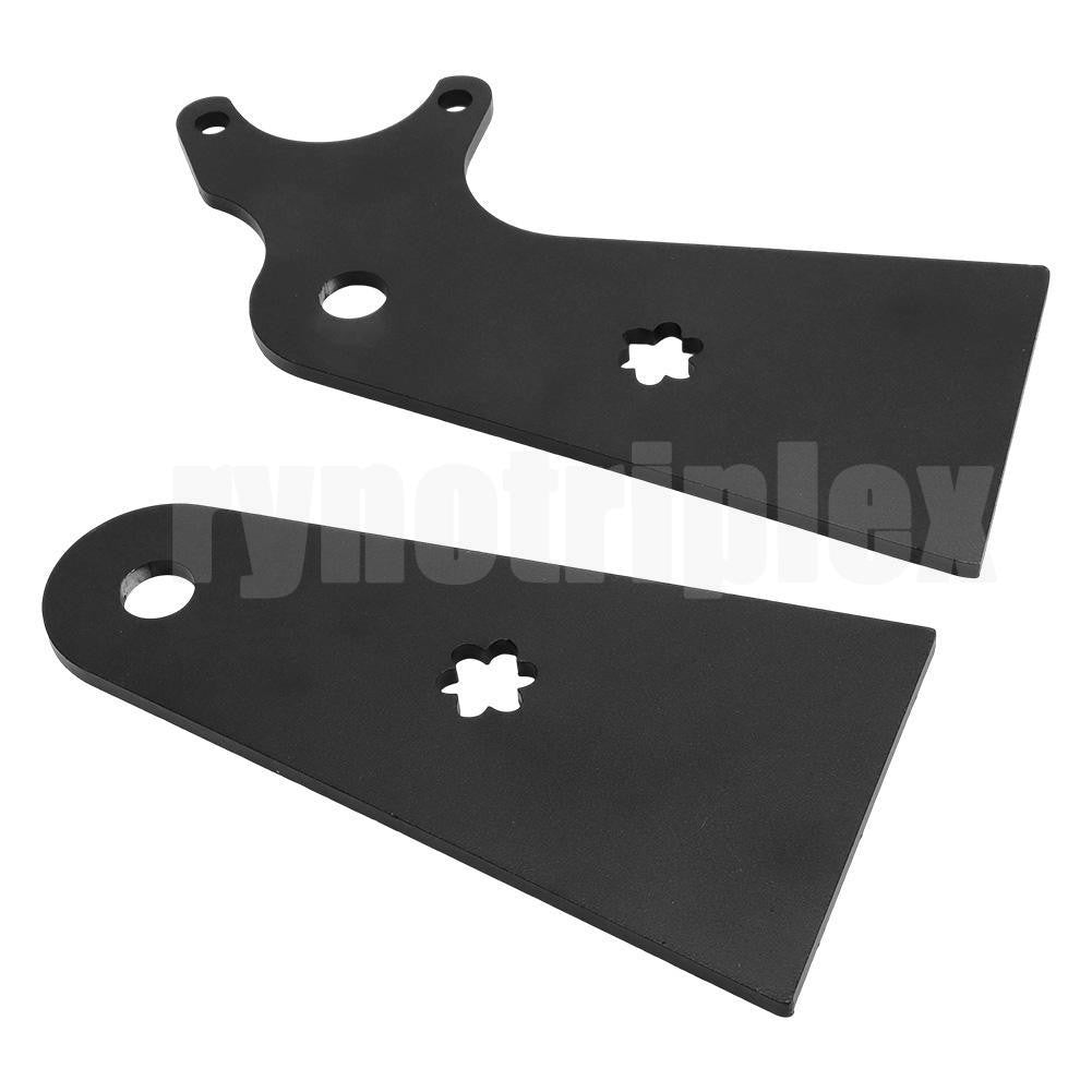 6in Flat Stretch Brake Tabs for Mini Bike Axle 5/8 Inch - Heavy Duty Iron Set