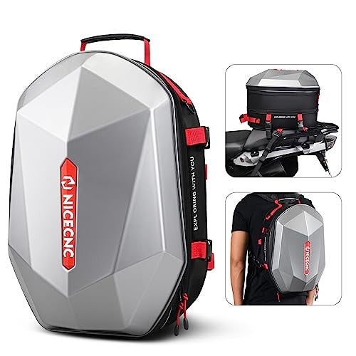 Large Waterproof Motorcycle ATV Helmet Backpack 38L Expandable Red