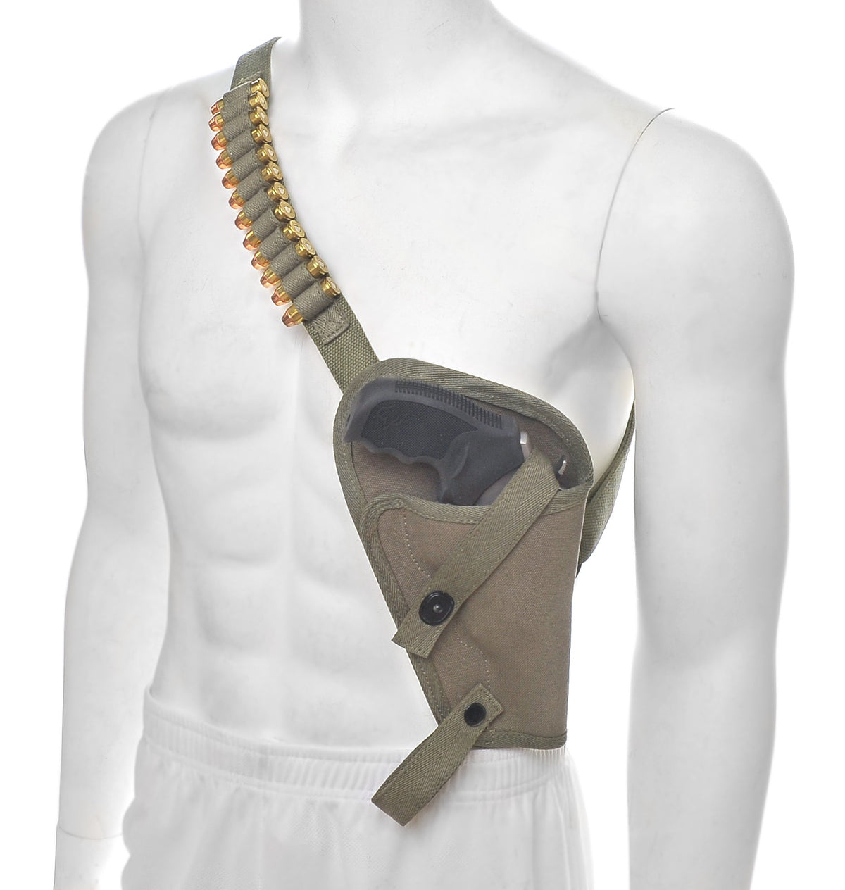 Canvas Shoulder Holster for Taurus Judge 2.5-Inch Cylinder - Rugged Gun Holster