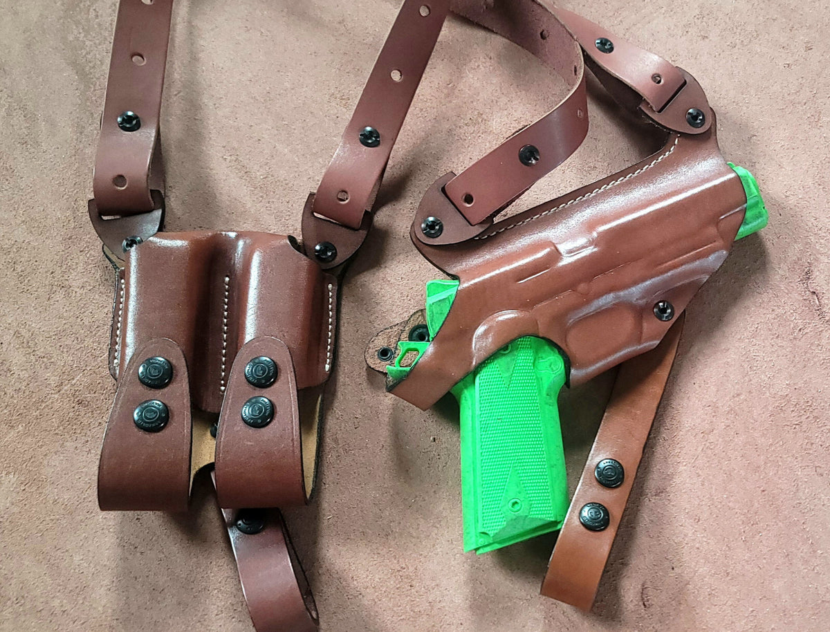Armored Shoulder Holster for S&W 4506 645 1006 - Miami Vice Style