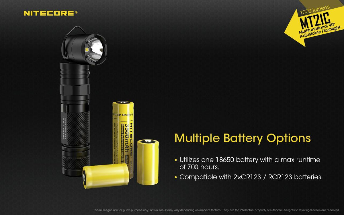 High Lumen Tilt Head LED Flashlight with Batteries, Multi-Mode, 1000 Lumens