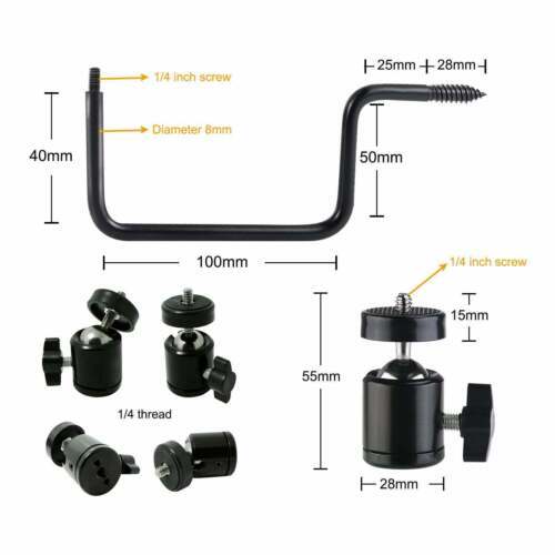 4 Pack Adjustable Tree Mount for Trail & Game Cameras - 360° Rotating Camera Holder
