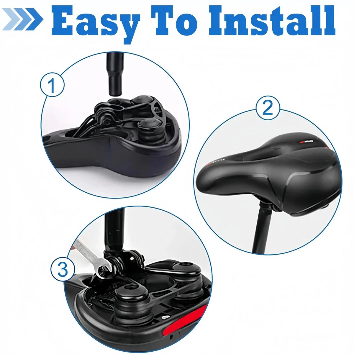Extra Wide Gel Bike Seat Cushion with Soft Support for Comfortable Cycling