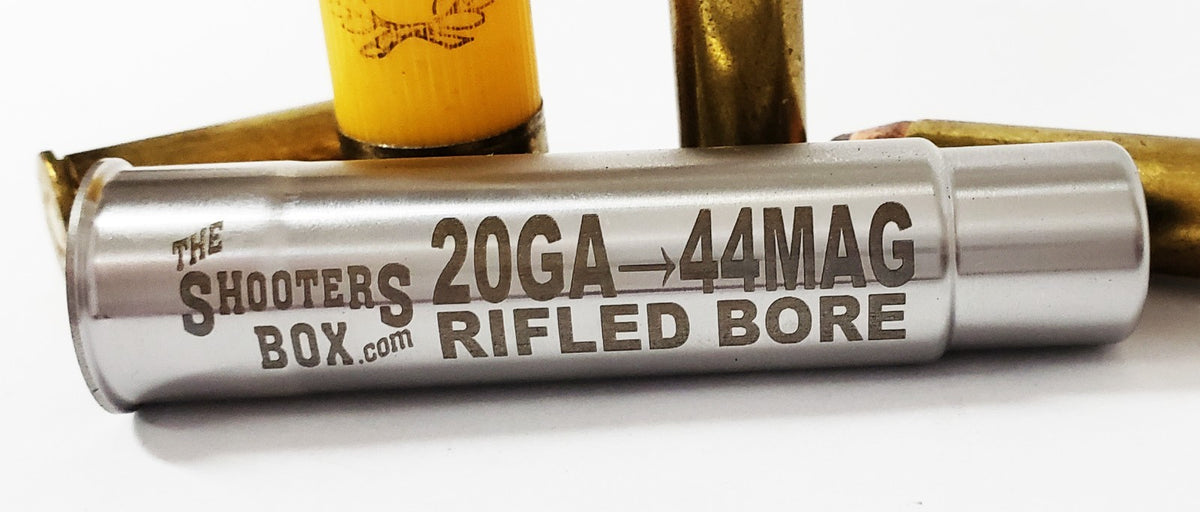 20GA to 44 Magnum Rifled Shotgun Adapter Chamber Reducer Stainless Steel