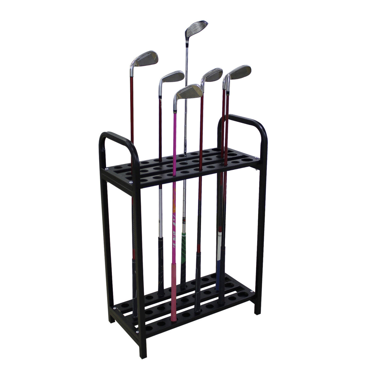 Golf Club Display Rack Organizer for 27 Clubs Steel Stand Storage