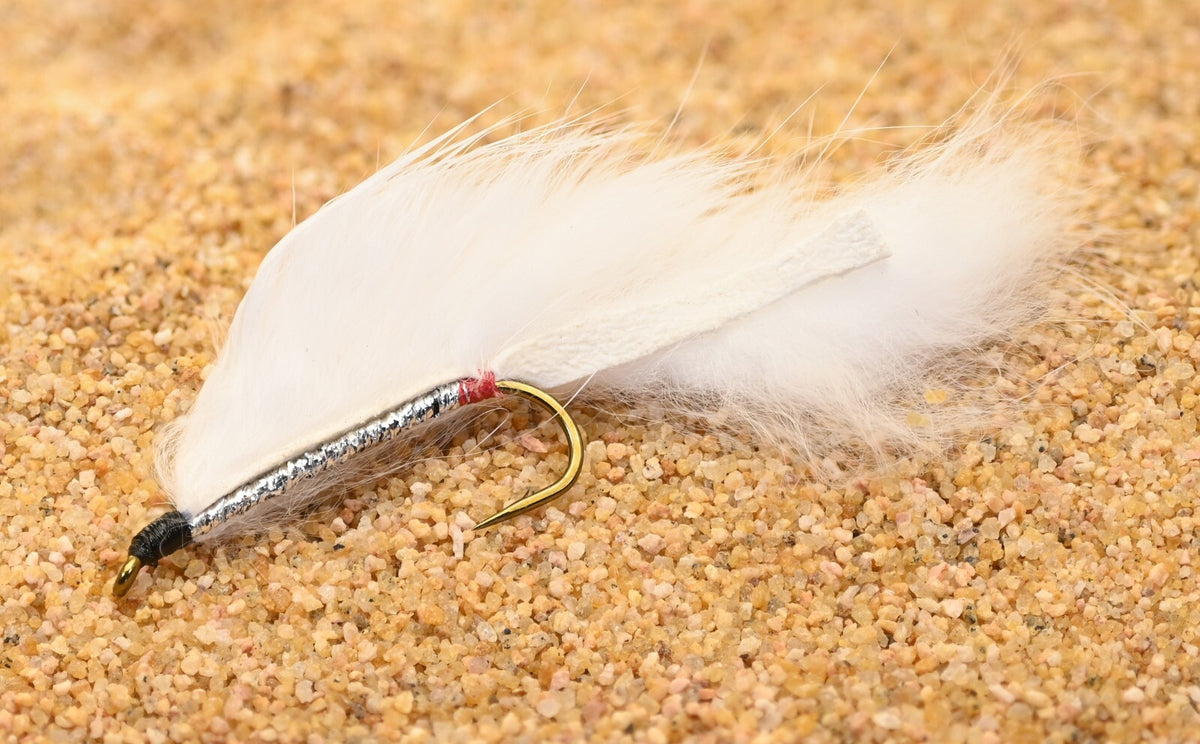 White Zonker Streamer Flies Assorted Sizes - Fish Tackle with Mustad Signature Hooks