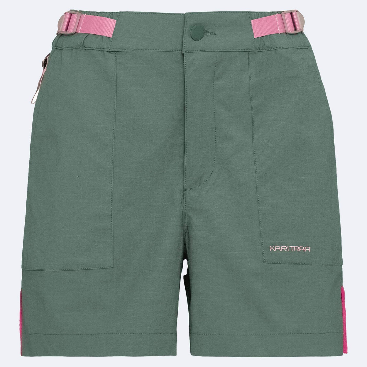Women's Bermuda Shorts with High Waist and Pockets - Relaxed Fit, Versatile for Warm Weather