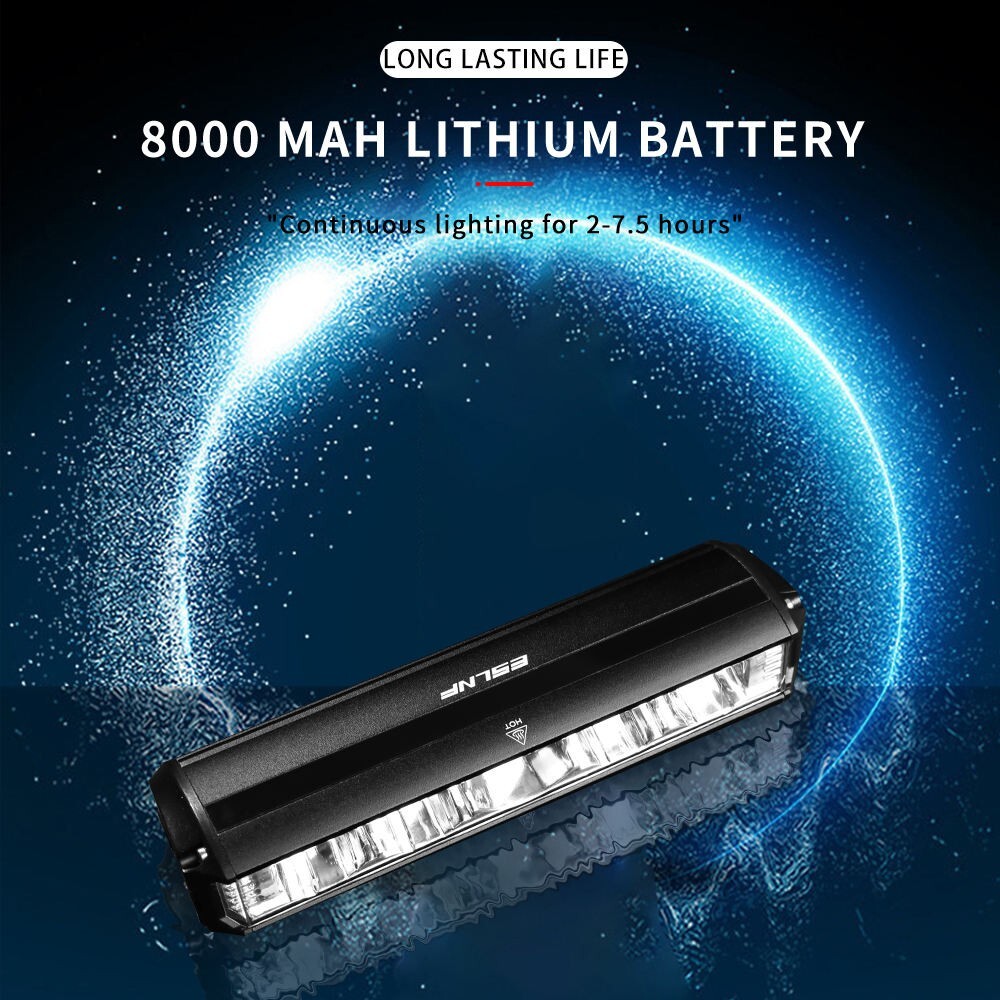 High-Power Bicycle Front Light 3250 Lumens USB Rechargeable 8000mAh