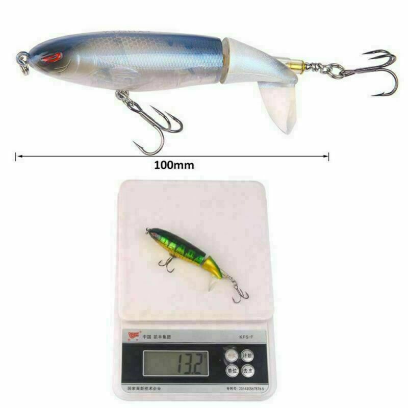 Topwater Fishing Lures Set with Rotating Tails for Bass and Saltwater