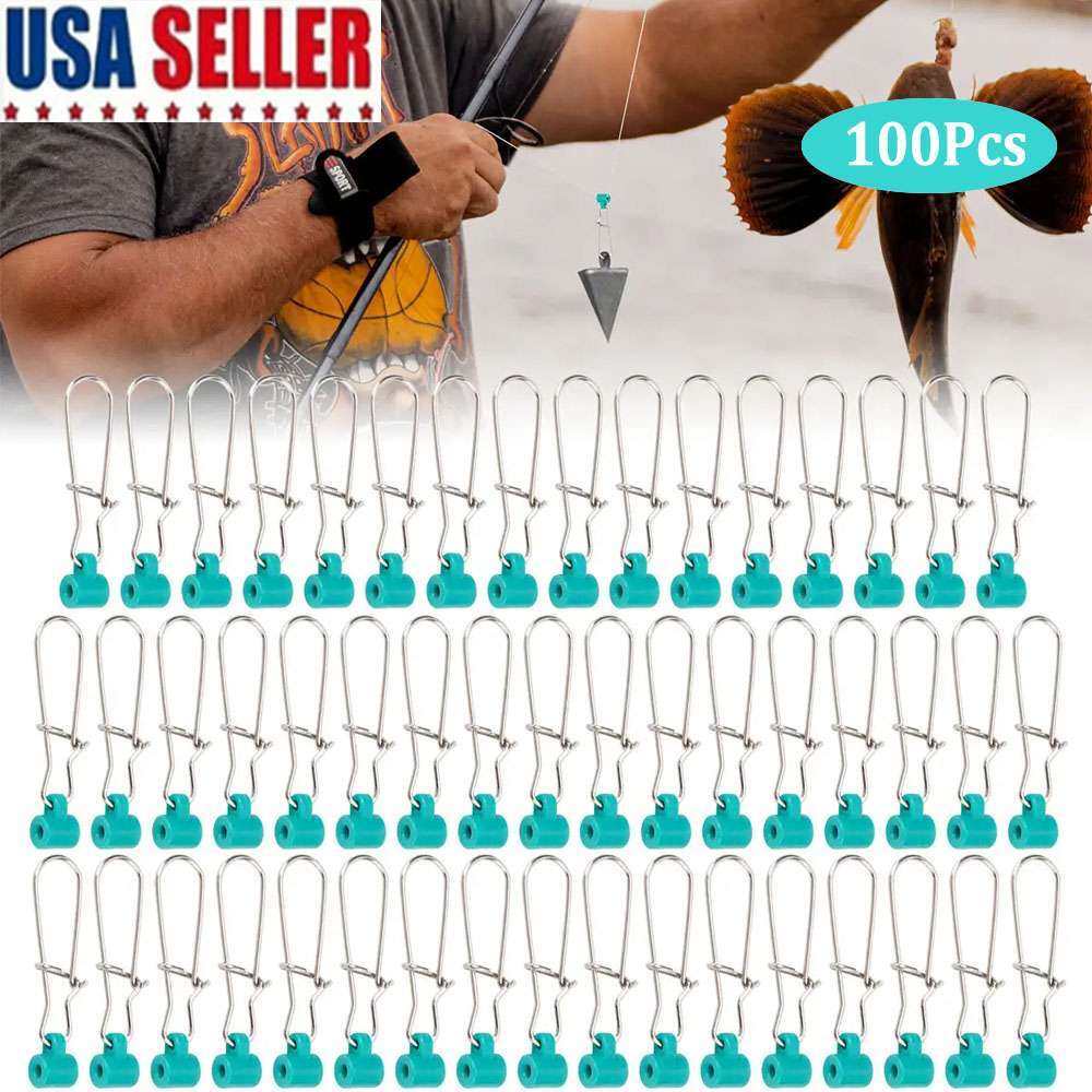 Heavy Duty Stainless Steel Fishing Sinker Slides 100 Pack for Braid Lines