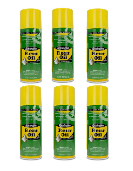 6-Pack Gun Oil Spray Lubricant and Cleaner 10 Oz Aerosol - Firearm & Equipment Maintenance