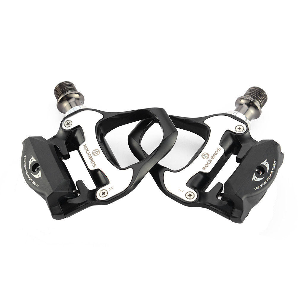 Road Bike Clipless Pedals with Shimano SPD Cleats Sealed Bearings - RockBros