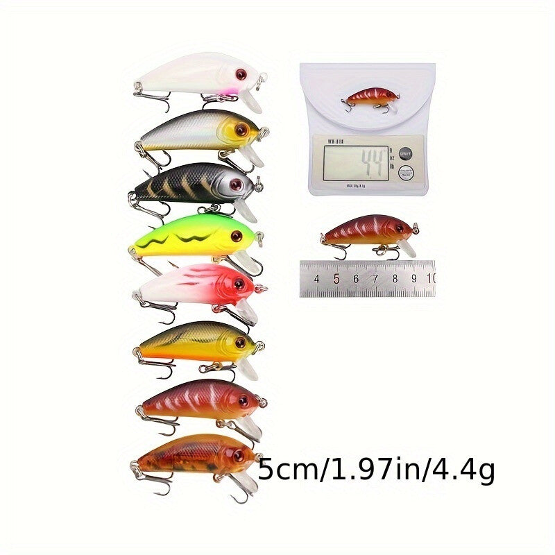 43pcs Minnow Fishing Lures Kit - Hard Plastic Bait Tackle Set