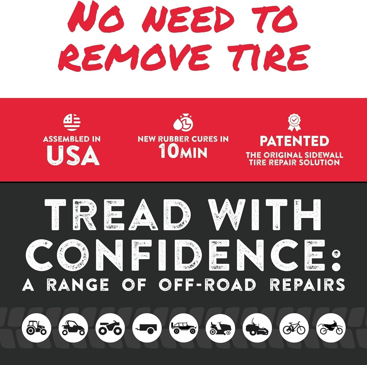 Off-Road Tire Repair Kit for SxS UTV ATV - Sidewall Puncture Fix