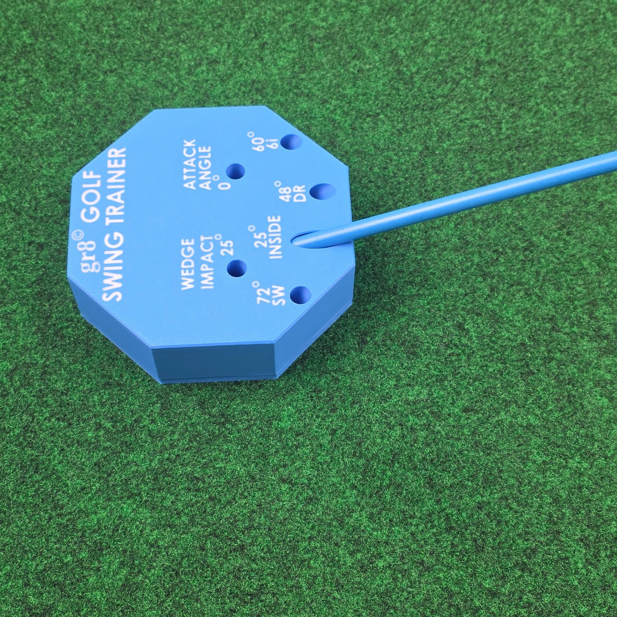 Compact Golf Swing Trainer with Alignment Stick - Weighted & Adjustable for Left/Right Hand