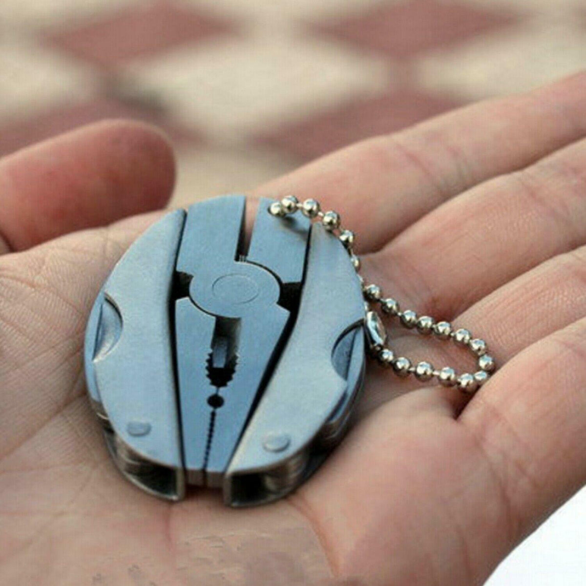 Mini Folding Multi Tool Pliers for Camping Fishing Travel Keychain