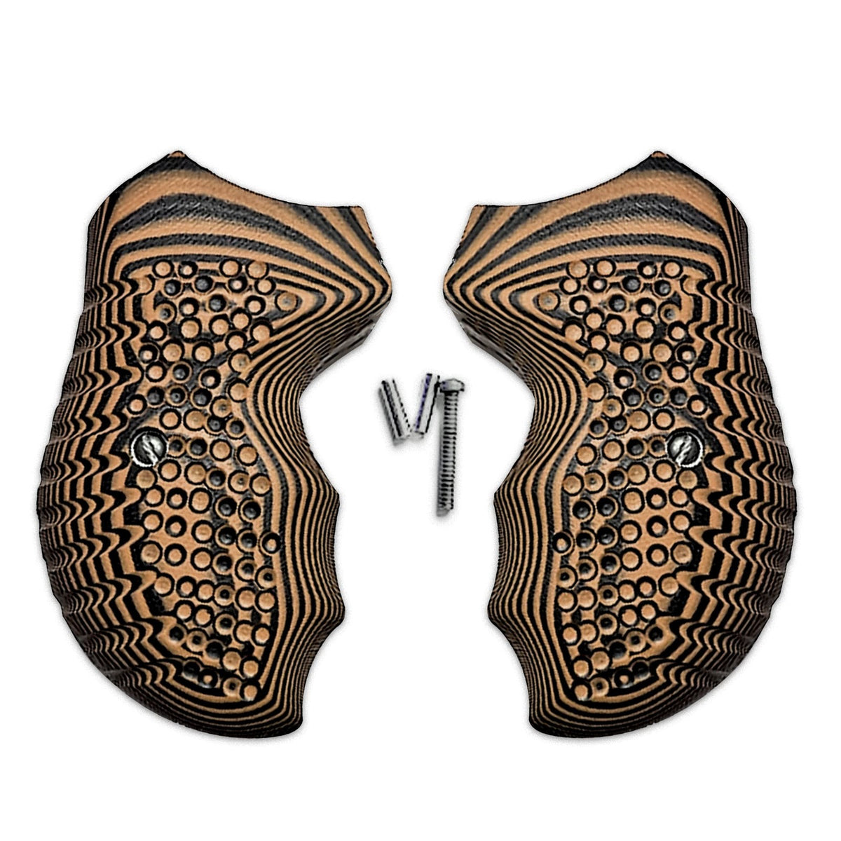 Pistol Grip Revolver Handles Coyote Brown G10 Wrap Around Non-Slip Fits Charter Arms