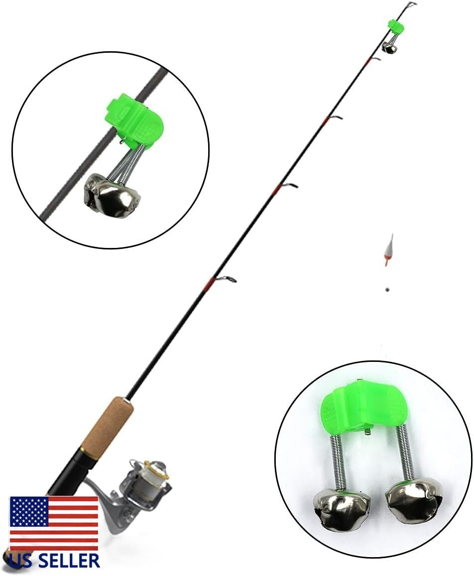 Plastic Fishing Bell Clips with Dual Alert for Rods - 25 or 50 Pieces