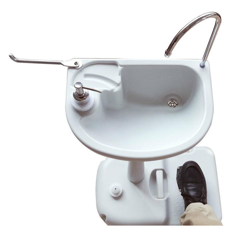 Portable Wash Basin with Water Tank and Faucet for Camping Garden Outdoor Use