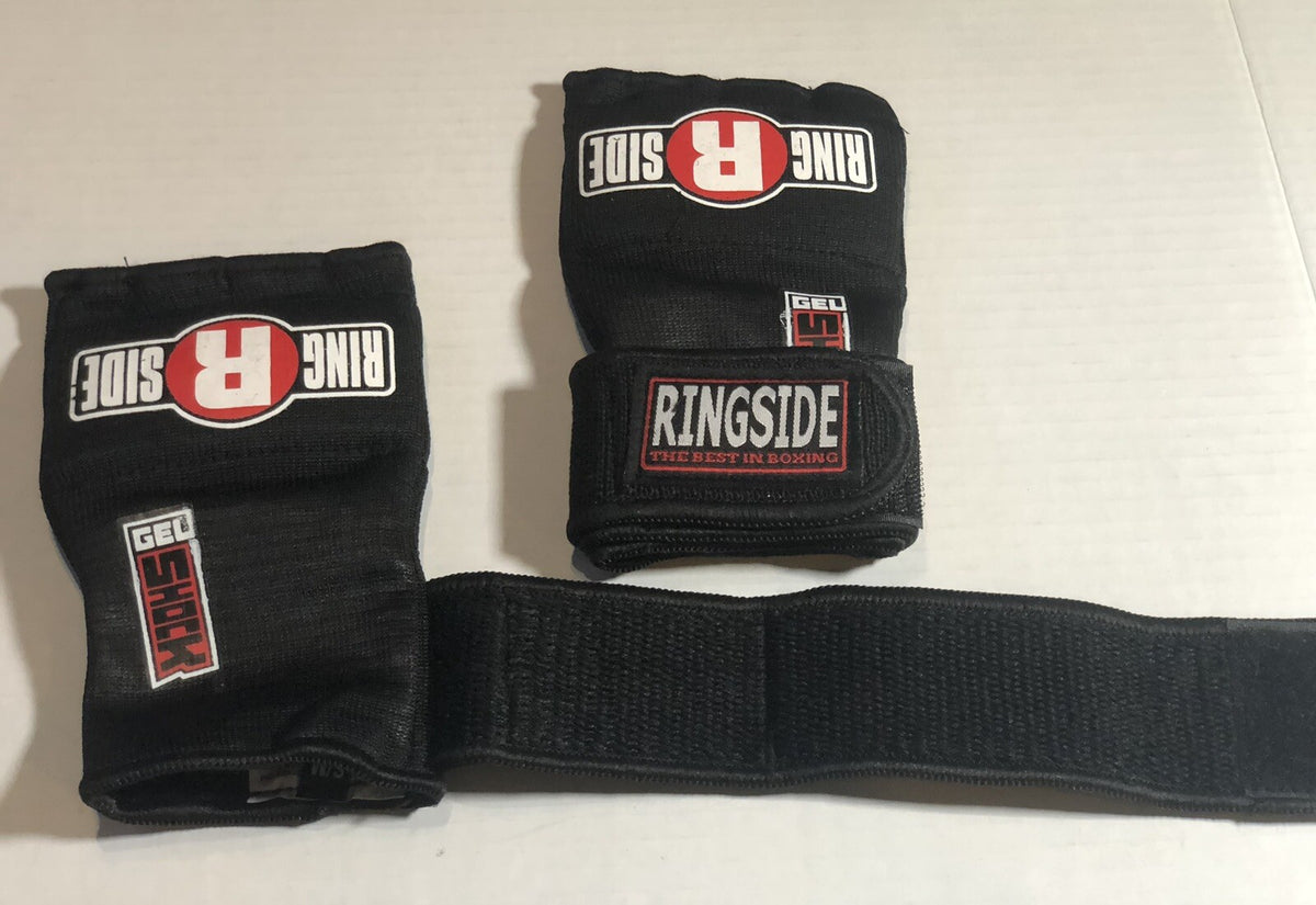 Boxing & MMA Hand Wraps Gel Shock Quick Wraps for Protection - Small Black