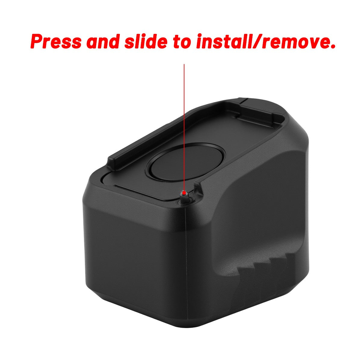 Black Extended Base Plate for Smith & Wesson M&P 1.0/2.0 Full Size Magazines