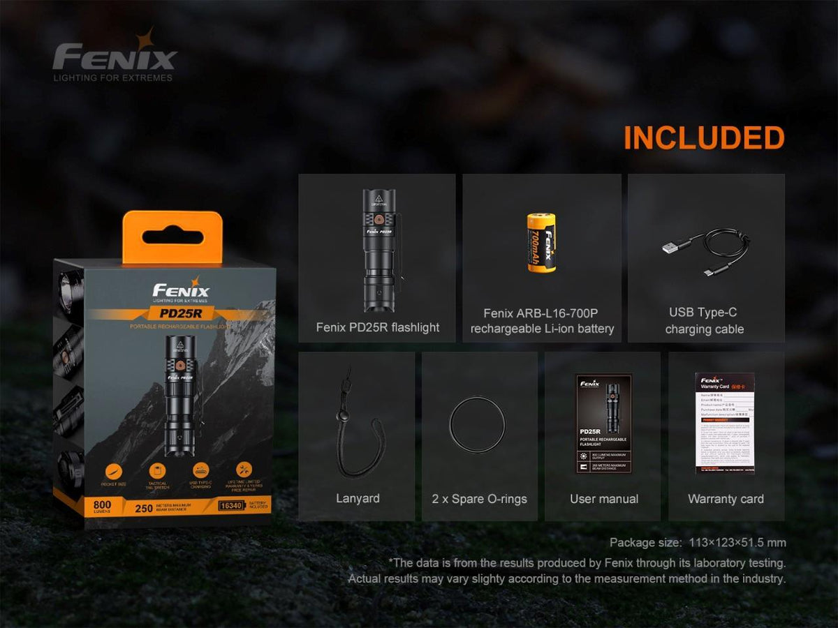 LED EDC Flashlight with Battery & Carrying Case - Compact, Waterproof, 800 Lumens