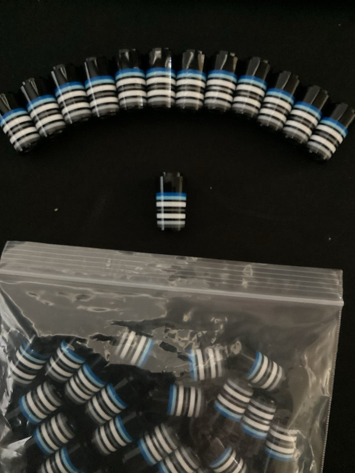 Golf Ferrules Set 12 Pcs Taper Tip Iron Wedge Ferrules for Clubs - Blue, Black, Grey
