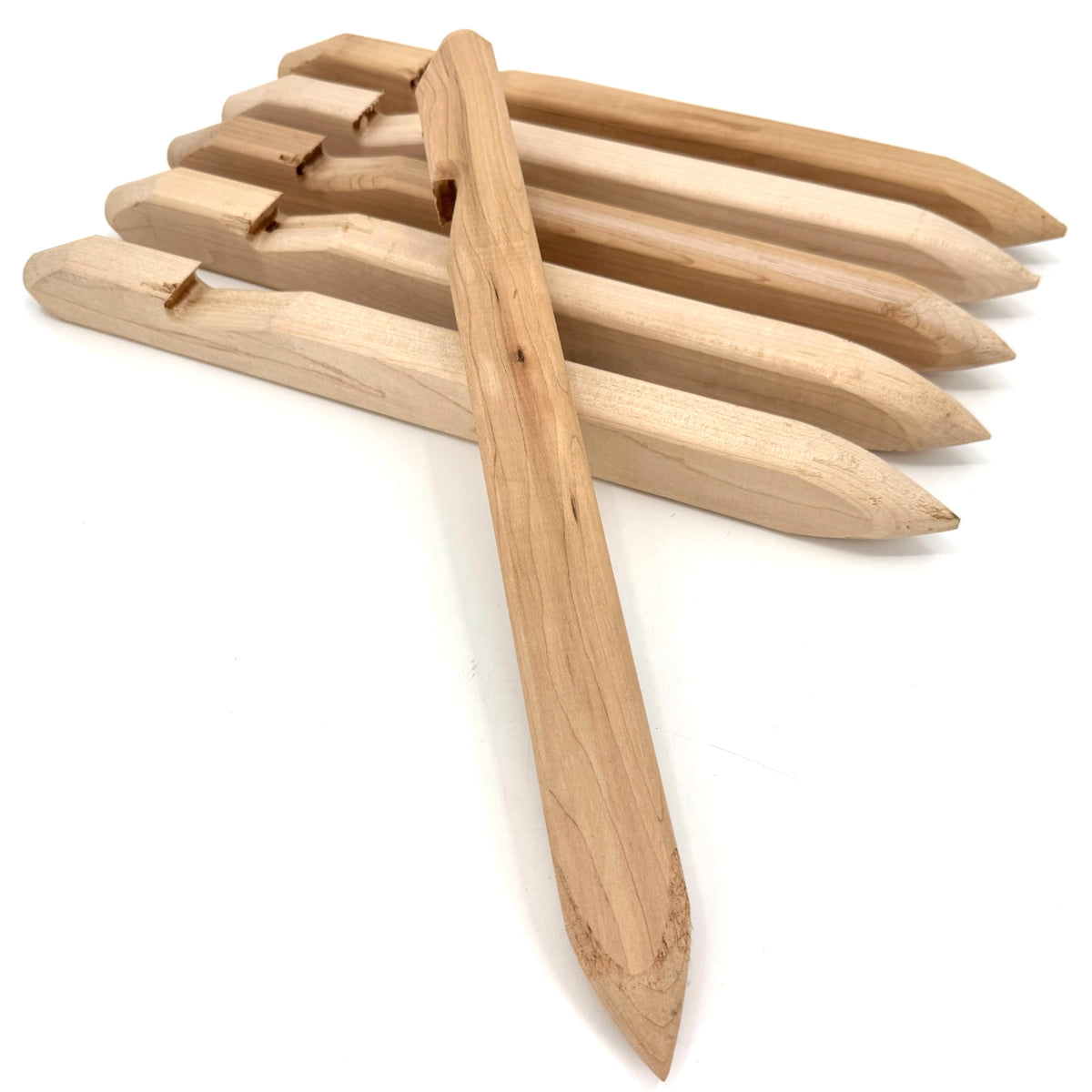 Set of 6 US Military Wooden Tent Stakes - 16 Inch Vampire Stakes